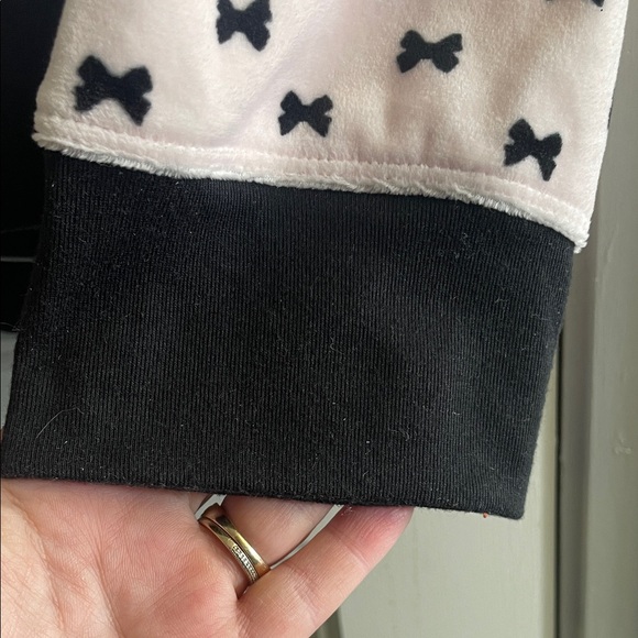 Kate Spade Pink and Black Bow Pattern Sweatshirt - Picture 3 of 7